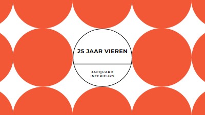 25 jaar vieren orange modern-geometric-&-linear