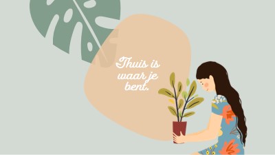 Thuis is waar je ook bent gray organic-simple