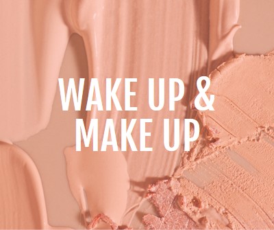 Ontwaak & make-up pink modern-simple