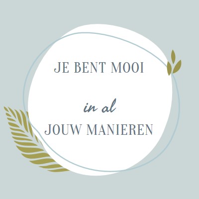 Mooi in al je manieren blue organic-simple