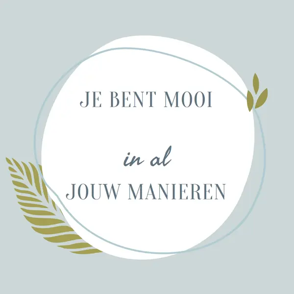 Mooi in al je manieren blue organic-simple
