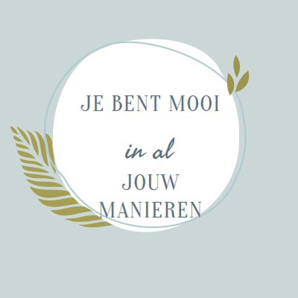 Mooi in al je manieren blue organic-simple