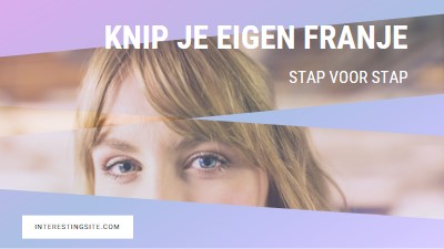 Knip je eigen franje purple modern-bold