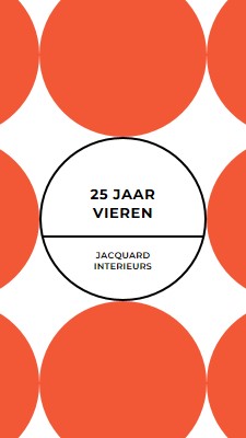 25 jaar vieren orange modern-geometric-&-linear