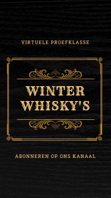 Winter whisky's black vintage-retro