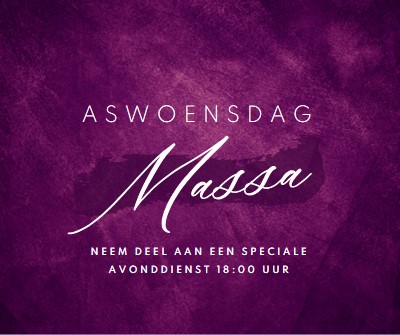 Aswoensdagmassa purple modern-simple