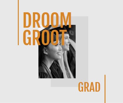 Droom groot, afgestudeerd gray modern-bold