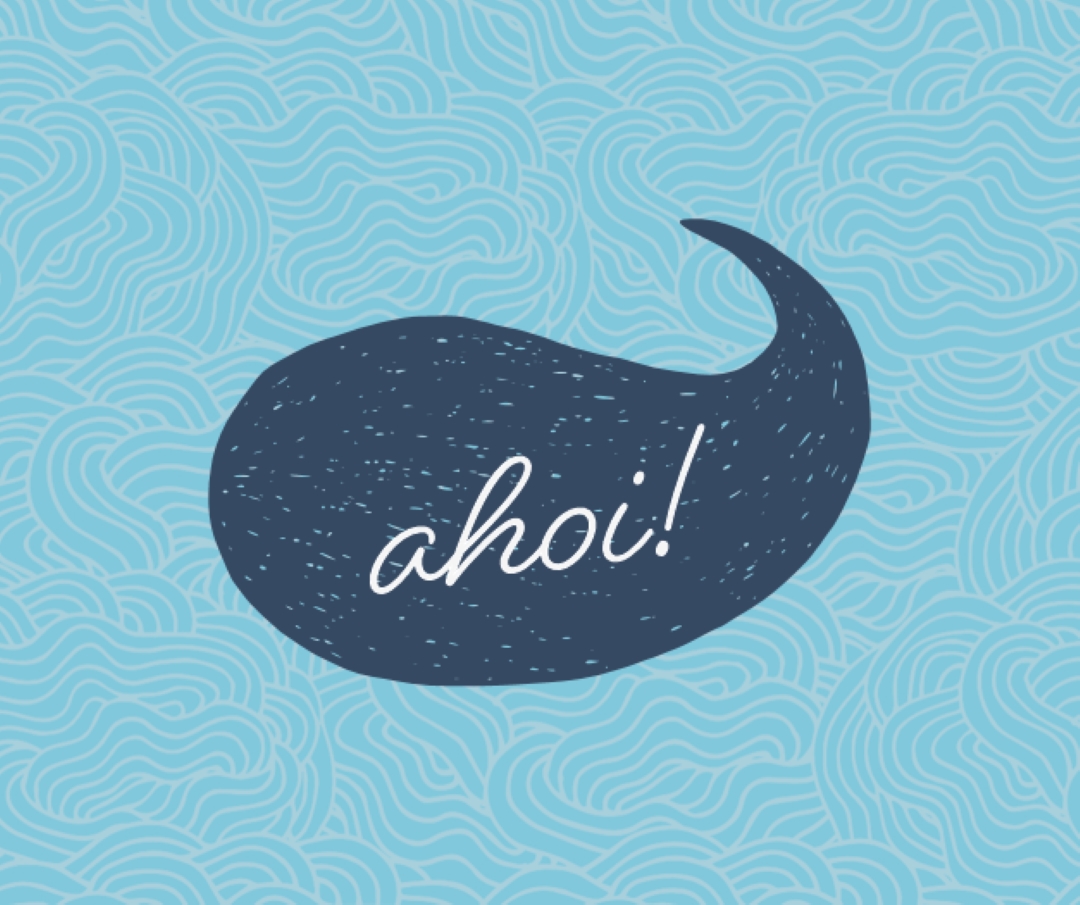 Hallo matroos blue whimsical-line