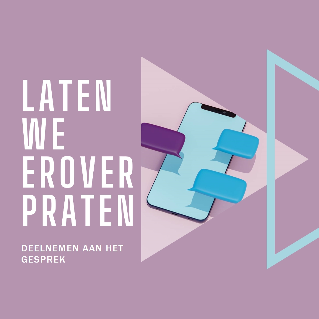 Gespreksstarter purple modern-geometric-&-linear
