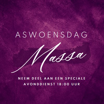 Aswoensdagmassa purple modern-simple