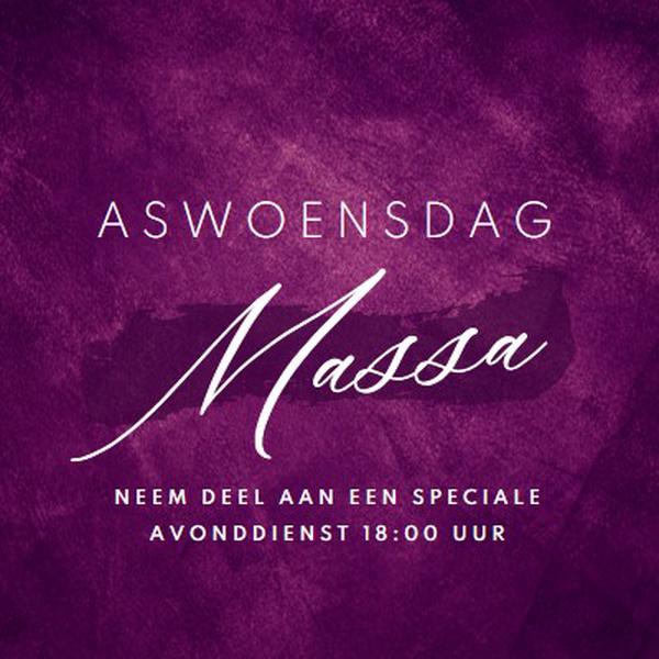 Aswoensdagmassa purple modern-simple