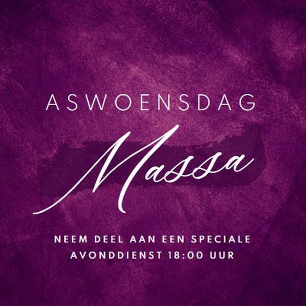 Aswoensdagmassa purple modern-simple