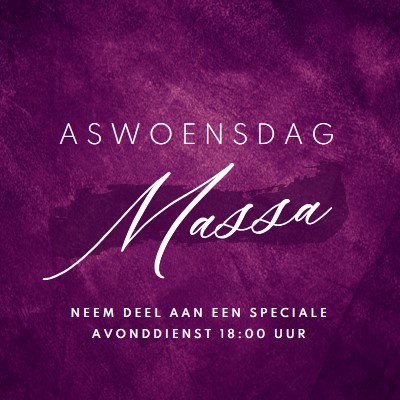 Aswoensdagmassa purple modern-simple