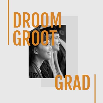 Droom groot, afgestudeerd gray modern-bold