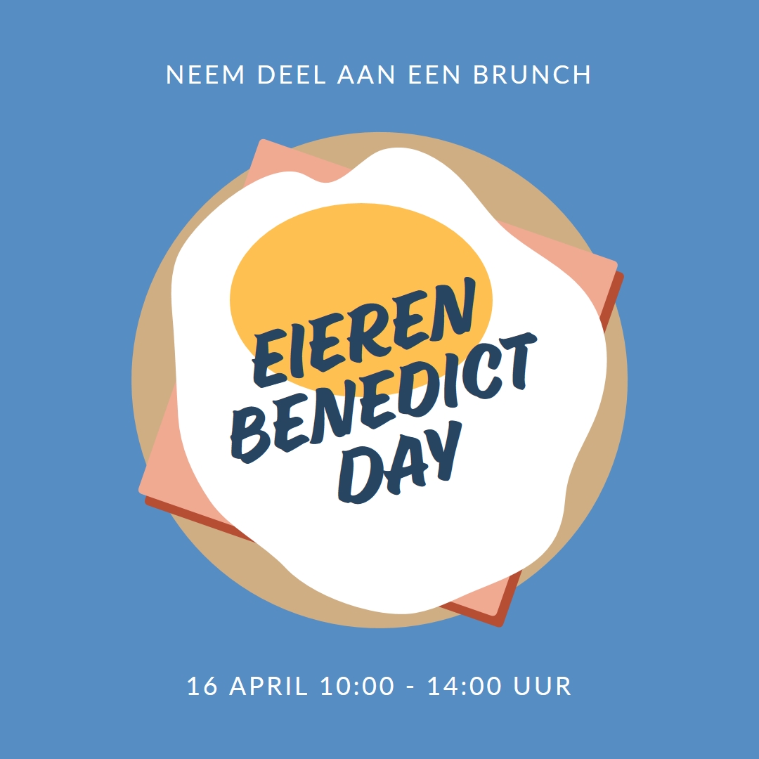 Eieren Benedict Day blue whimsical-color-block