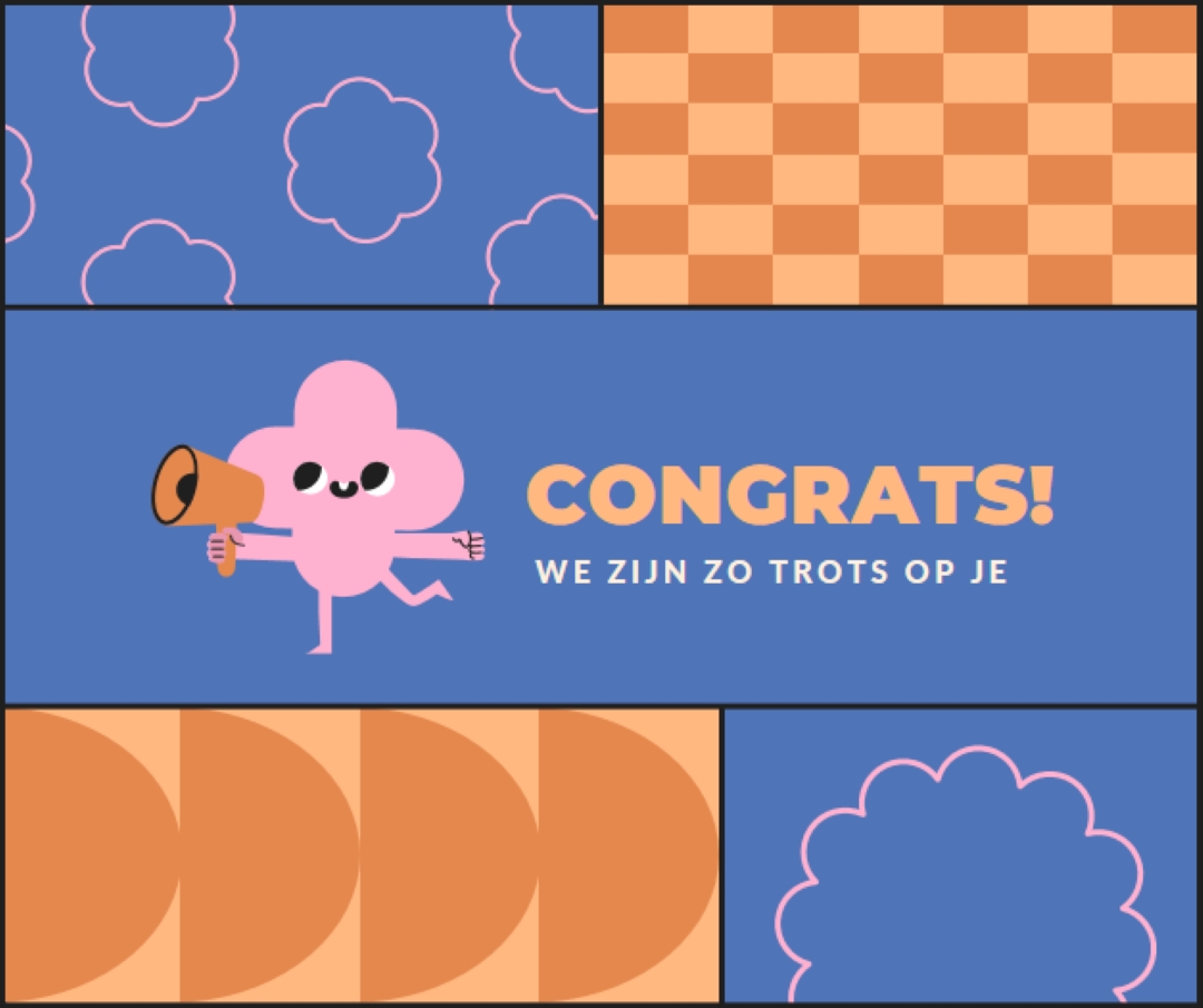 Trots en duidelijk blue vintage-retro