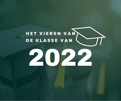 Viering van de klasse van green modern-simple