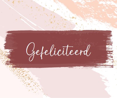 Eenvoudig gefeliciteerd pink organic-simple