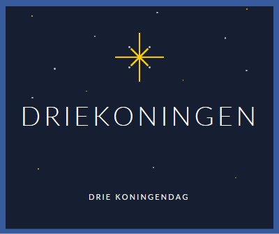 Driekoningen observeren blue modern-simple