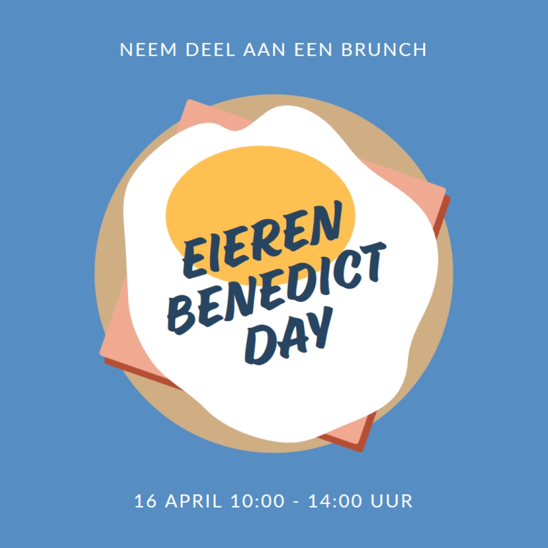 Eieren Benedict Day blue whimsical-color-block