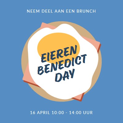 Eieren Benedict Day blue whimsical-color-block