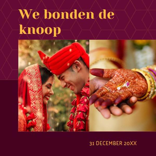 We bonden de knoop red modern-simple