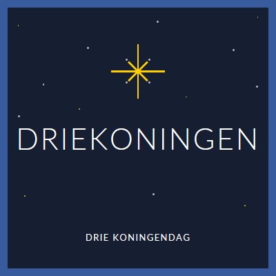 Driekoningen observeren blue modern-simple