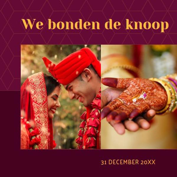 We bonden de knoop red modern-simple