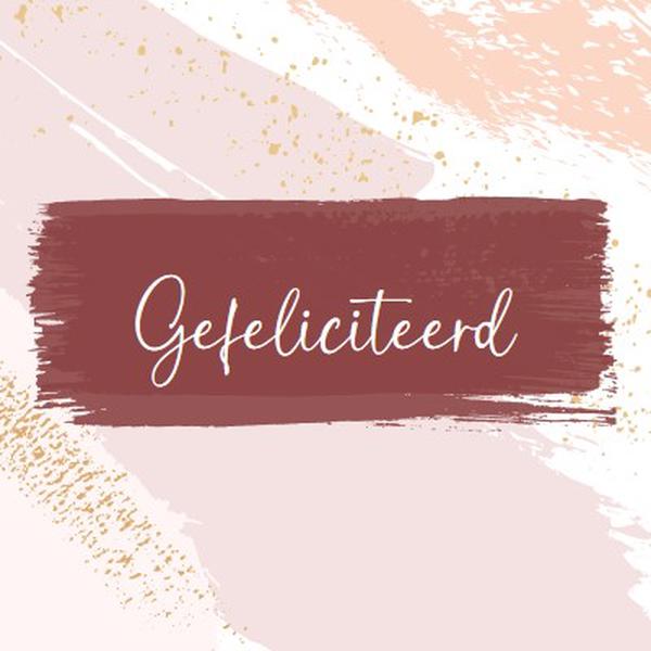 Eenvoudig gefeliciteerd pink organic-simple