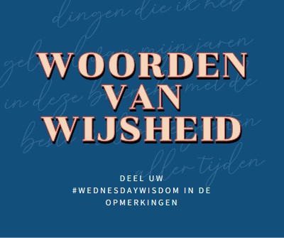 Woord aan de wijs blue modern-simple