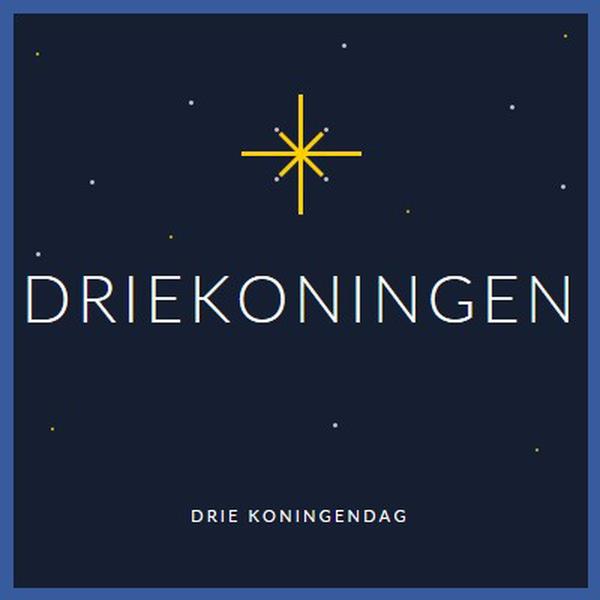 Driekoningen observeren blue modern-simple