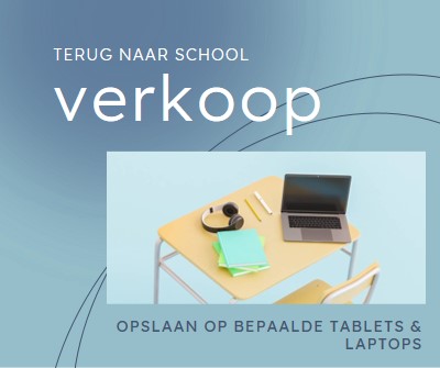 Terug naar schoolverkoop blue modern-simple