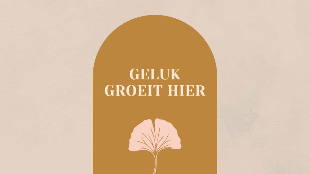 Geluk groeit hier gray organic-boho