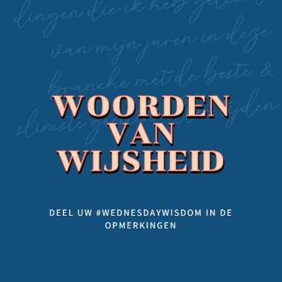 Woord aan de wijs blue modern-simple