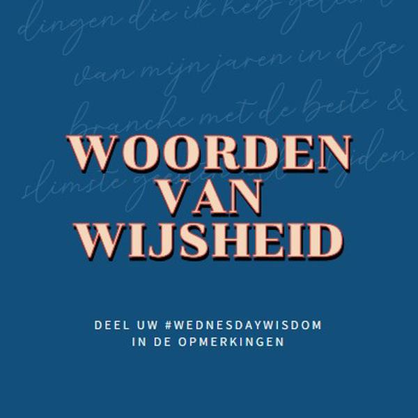 Woord aan de wijs blue modern-simple