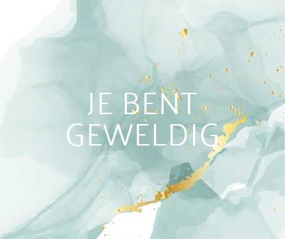 Je bent geweldig blue modern-simple