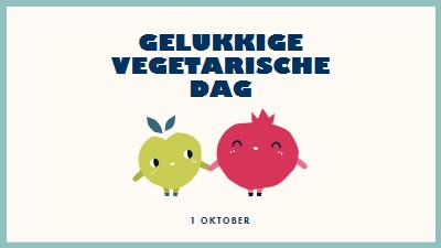 Gelukkige vegetarische dag white whimsical-line