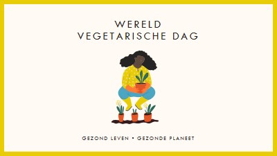 Het is wereld vegetarische dag white modern-simple