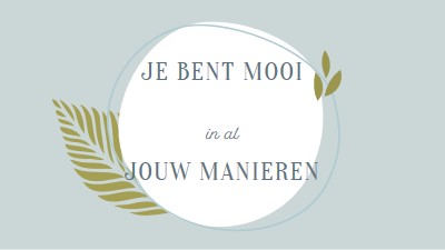 Mooi in al je manieren blue organic-simple