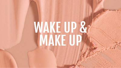 Ontwaak & make-up pink modern-simple