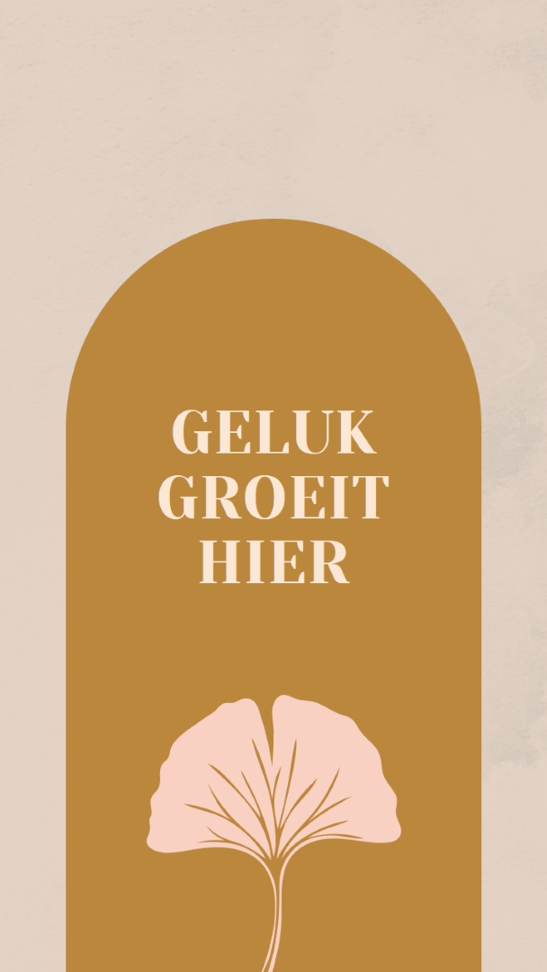 Geluk groeit hier gray organic-boho
