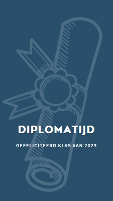 Je diploma blue modern-simple