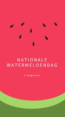 Nationale Watermeloendag pink modern-simple