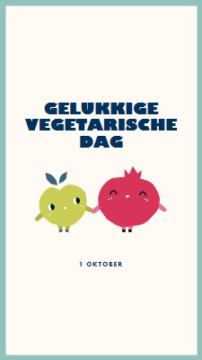 Gelukkige vegetarische dag white whimsical-line