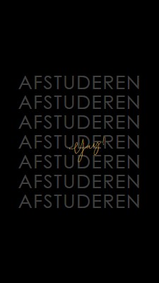 Yay voor afstuderen black modern-simple