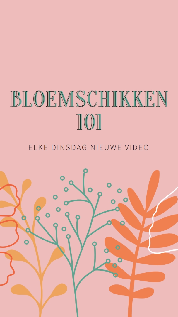 Flirterige bloemen pink whimsical-line