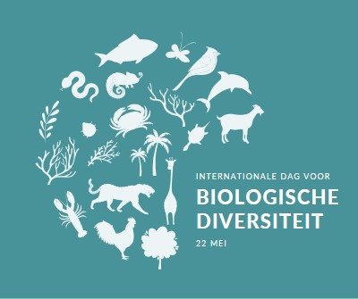 Wereld biodiversiteitsdag vieren blue modern-simple