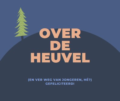 Over de heuvel blue modern-bold