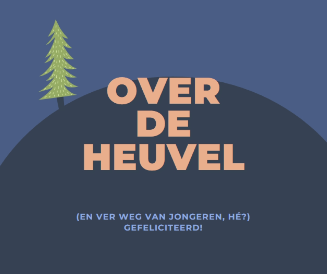 Over de heuvel blue modern-bold