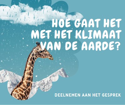 Laten we het hebben over klimaatverandering blue whimsical-color-block